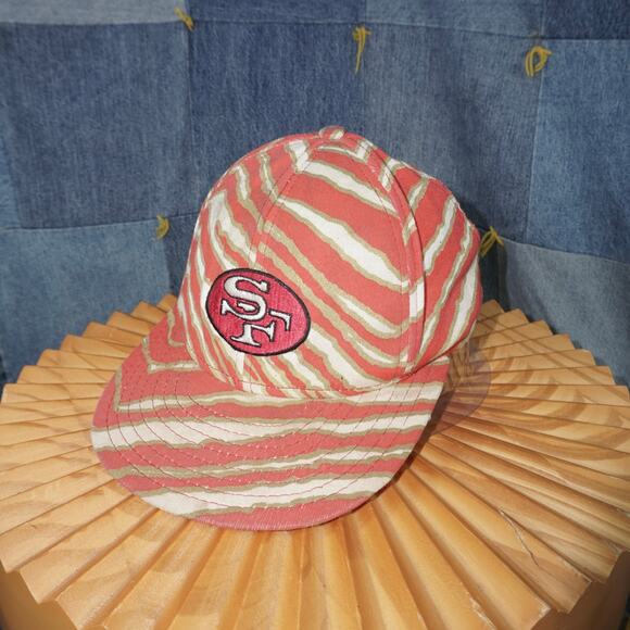 OSFA - Vintage 90s San Francisco 49ers Niners zubaz NFL hat - Picture 2 of 6